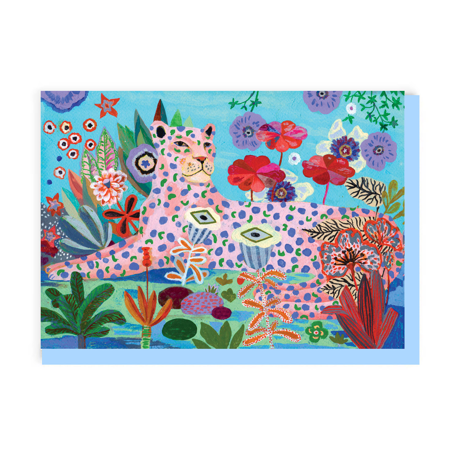 pink-cheetah-greeting-card