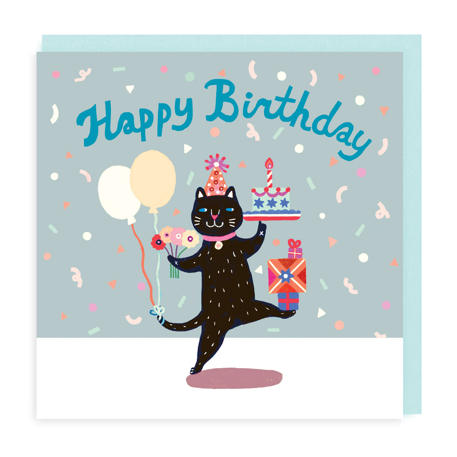Dancing Cat (pastel) 6 pack