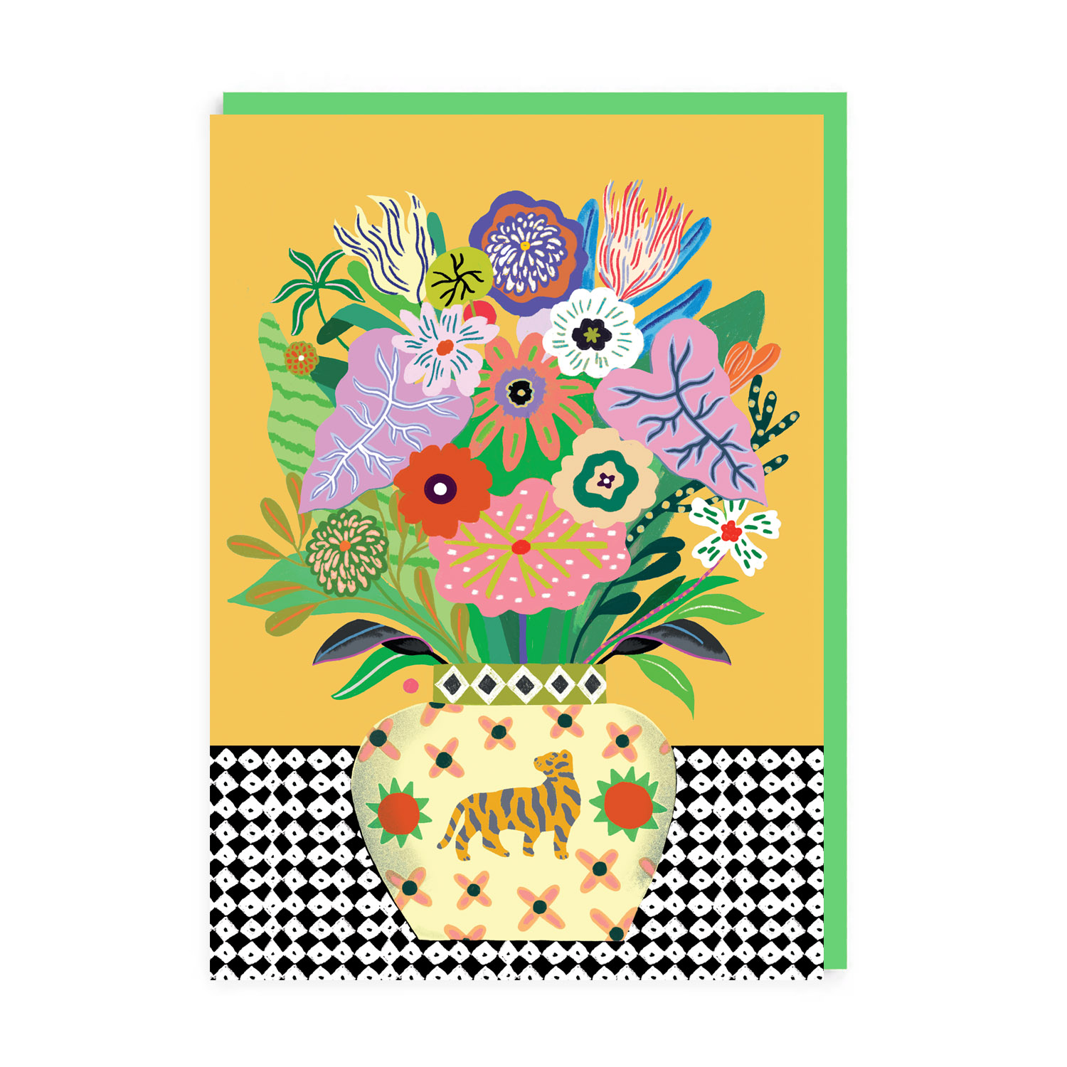Rainbow Bouquet Yellow Card 6 pack